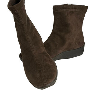 Arcopedico L19 Brown Suede Look Stretch Ankle Boots Portugal Comfort 41